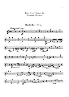 Mazepa, TH 7: abertura - parte clarinetes by Pyotr Tchaikovsky