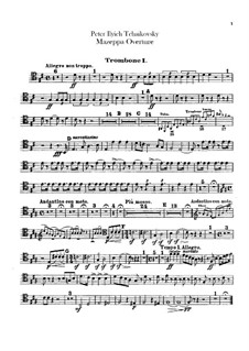 Mazepa, TH 7: Abertura -partes trombones e tobas by Pyotr Tchaikovsky