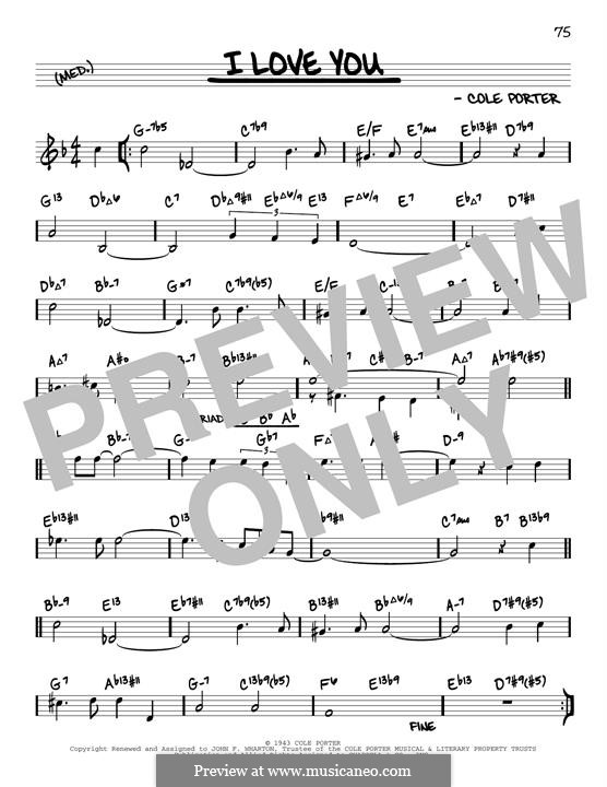 I Love You: melodia by Cole Porter