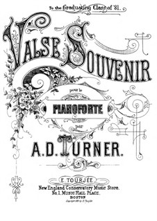 Valse souvenir: Valse souvenir by Alfred Dudley Turner
