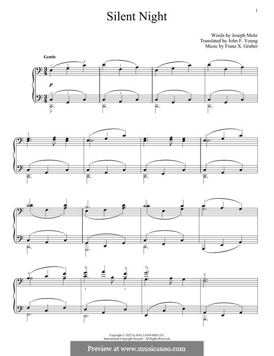 Piano version: para um único musico (Editado por H. Bulow) by Franz Xaver Gruber