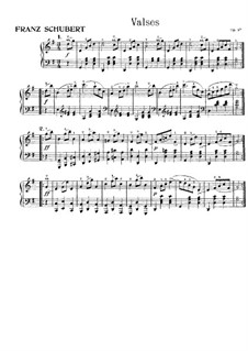 Eighteen Waltzes for Piano, Op.9b: para um único musico (Editado por H. Bulow) by Franz Schubert