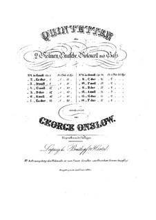 Three String Quintets No.1-3, Op.1: Quintet No.3 – parts by Georges Onslow