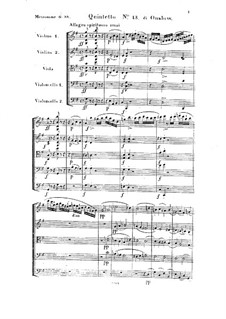 String Quintet No.13 in G Major, Op.35: Partitura completa by Georges Onslow