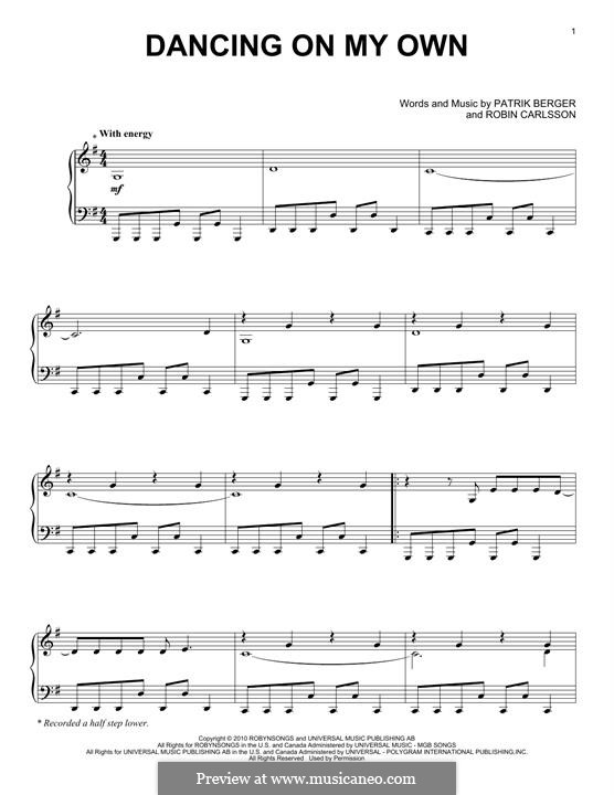 Dancing on My Own: For piano (from the Netflix series Bridgerton) by Alfred George Robyn, Patrik Berger