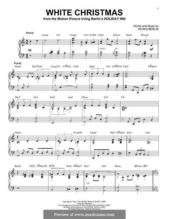 Piano version: Jazz version by Irving Berlin