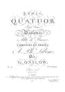 Three String Quartets, Op.4: Quartet No.1 in B Flat Major by Georges Onslow