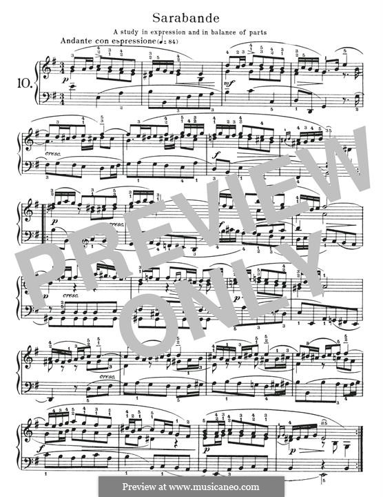 Suite No.5 in E Minor, BWV 810: Sarabande, para piano by Johann Sebastian Bach