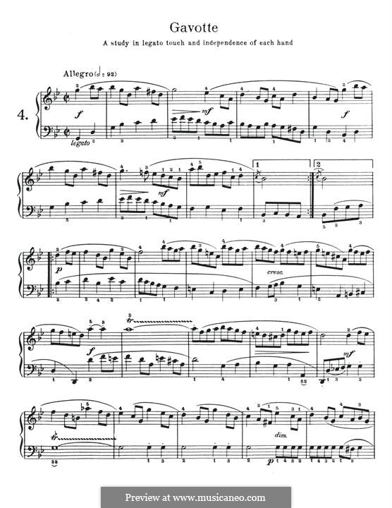Suite No.3 in G Minor, BWV 808: Gavotte No.1. Version for piano by Johann Sebastian Bach