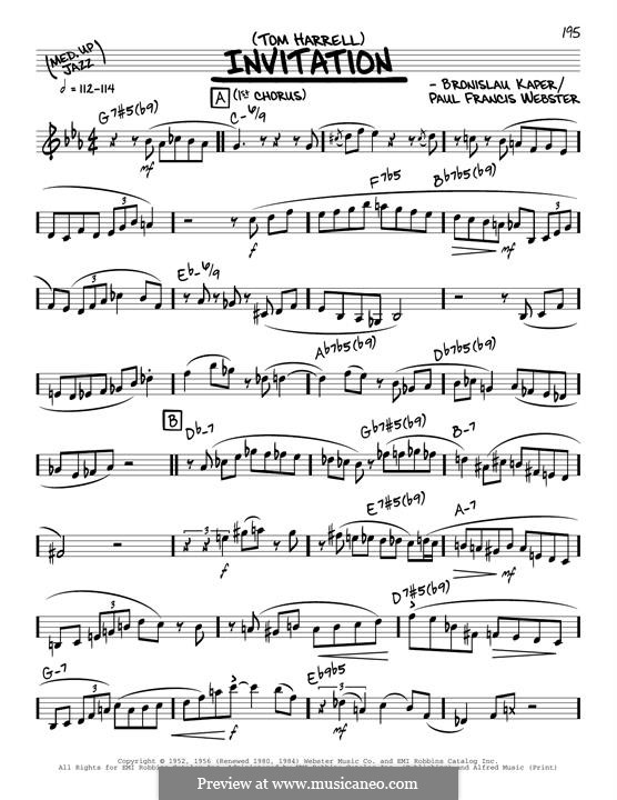 Invitation: melodia by Bronislau Kaper