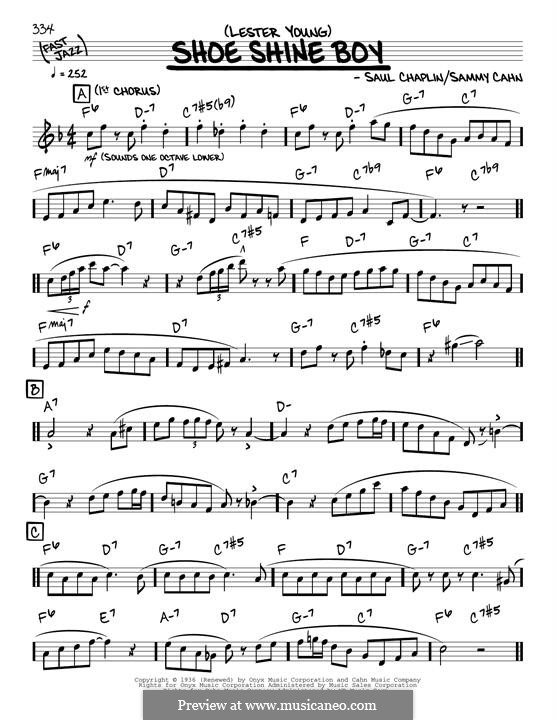 Shoe Shine Boy (Louis Armstrong): melodia by Sammy Cahn, Saul Chaplin