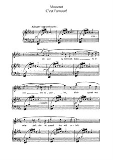 C'est l'amour: em D flat Maior by Jules Massenet