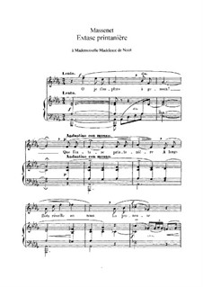 Extase printanière: em D flat Maior by Jules Massenet
