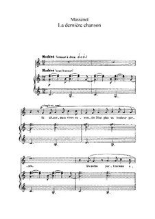 La dernière chanson: em C maior by Jules Massenet