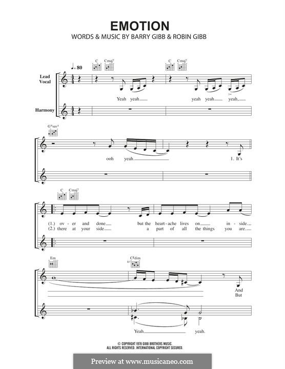Emotion (Destiny's Child): para teclado by Barry Gibb, Robin Gibb