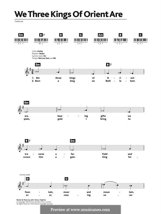 We Three Kings of Orient Are: Para Piano by folklore