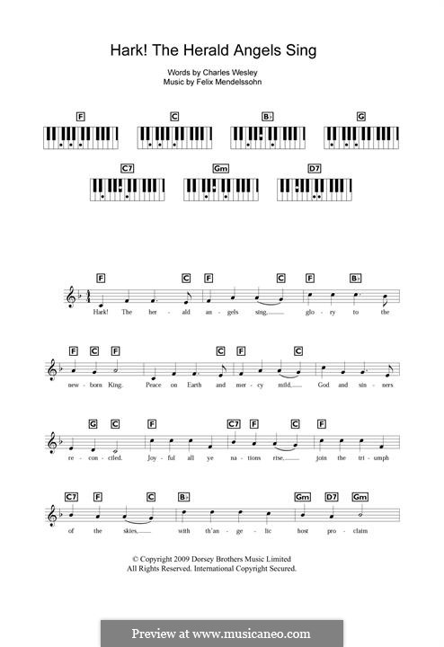 Hark! The Herald Angels Sing: Para Piano by folklore