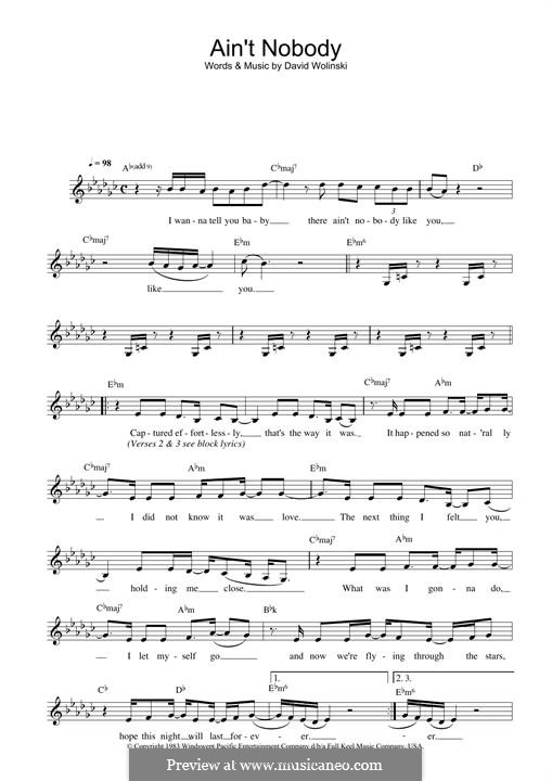 Ain't Nobody (Chaka Khan): para teclado by David Wolinski