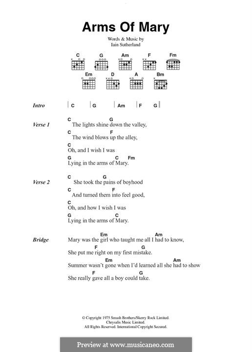 Arms of Mary (Boyzone): Lyrics and guitar chords by Iain Sutherland