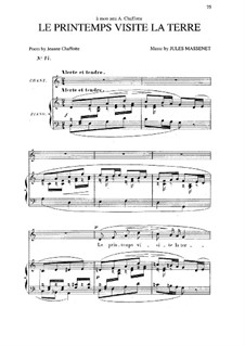 Le printemps visite la terre: em C maior by Jules Massenet
