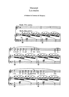 Les mains: em B flat maior by Jules Massenet