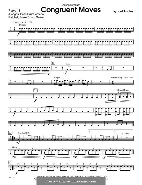 Congruent Moves: Percussion 1 by Joel Smales