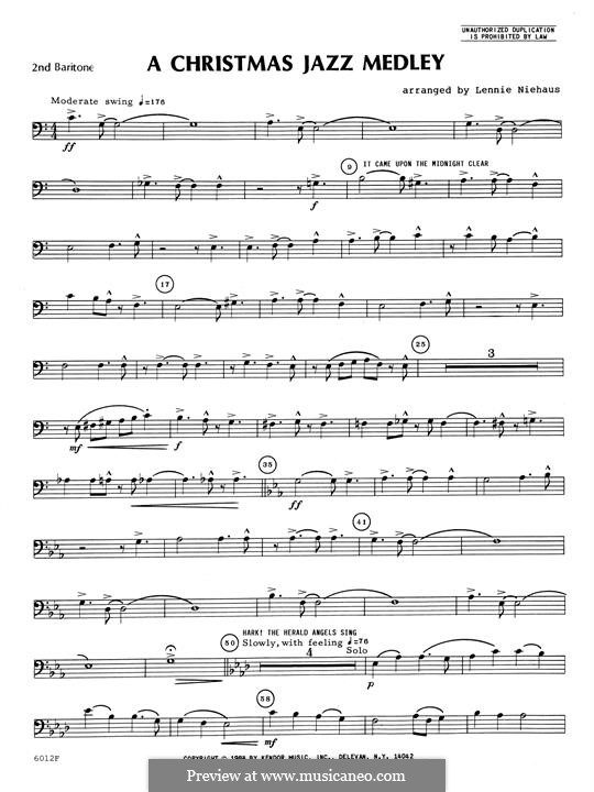 Christmas Jazz Medley: 2nd Baritone B.C. part by Lennie Niehaus