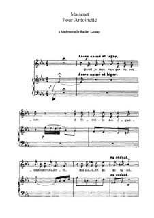 Pour Antoinette: em E flat Maior by Jules Massenet