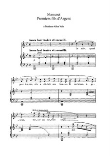 Premiers fils d'argent: em B flat maior by Jules Massenet
