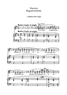 Regard d'enfant: em G maior by Jules Massenet