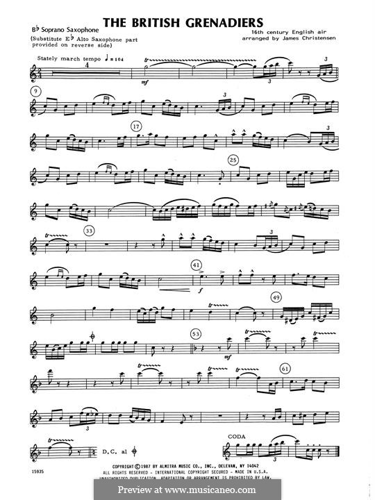The British Grenadiers por folklore Partituras on músicaNeo