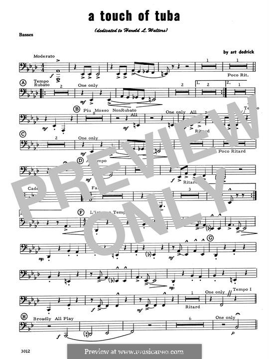 A Touch of Tuba: Tuba, partes by Art Dedrick