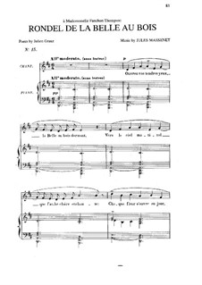 Rondel de la belle au bois: em D maior by Jules Massenet