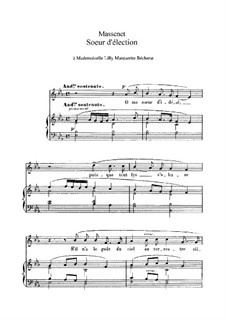 Soeur d'élection: em E flat Maior by Jules Massenet