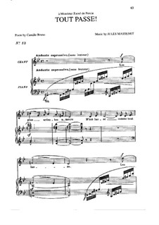 Tout passe: Em G menor by Jules Massenet