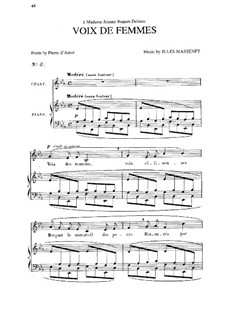 Voix de femmes: em E flat Maior by Jules Massenet