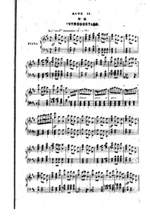 La reine Topaze: Act II. Arrangement for piano by Victor Massé