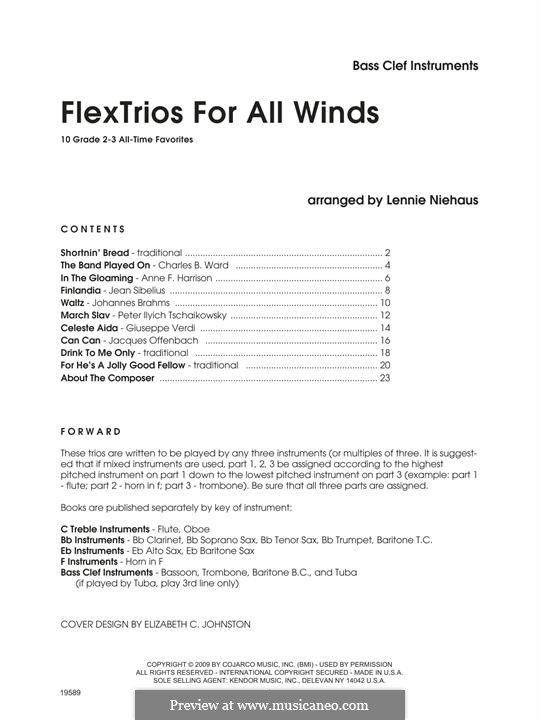 FlexTrios For All Winds: Bass Instruments by Jean Sibelius, Johannes Brahms, folklore