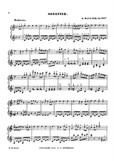 Sonatinas for Piano, Op.150: Sonatina No.3 by Henry Maylath