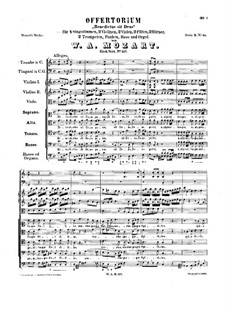 Benedictus sit Deus. Offertory in C Major, K.117: Benedictus sit Deus. Offertory in C Major by Wolfgang Amadeus Mozart