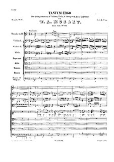 Tantum ergo in B Flat Major, K.142: Tantum ergo in B Flat Major by Wolfgang Amadeus Mozart