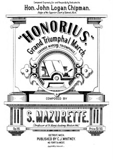 Honorius, Op.116: Honorius by Salomon Mazurette