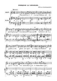 Pourquoi la Consoler: Pourquoi la Consoler by Franz Schubert