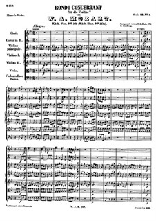 Rondo for Violin and Orchestra in B Flat Major, K.269: Partitura completa by Wolfgang Amadeus Mozart