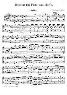 Concerto for Flute, Harp and Orchestra in C Major, K.299: parte harpa by Wolfgang Amadeus Mozart