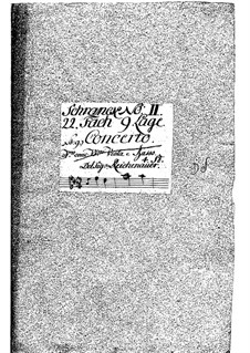Concerto in D Major for Cello, Two Violins and Harpsichord: Concerto in D Major for Cello, Two Violins and Harpsichord by Antonín Reichenauer