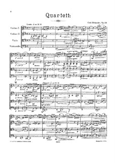String Quartet No.4 in D Major, Op.211: Partitura completa by Carl Reinecke
