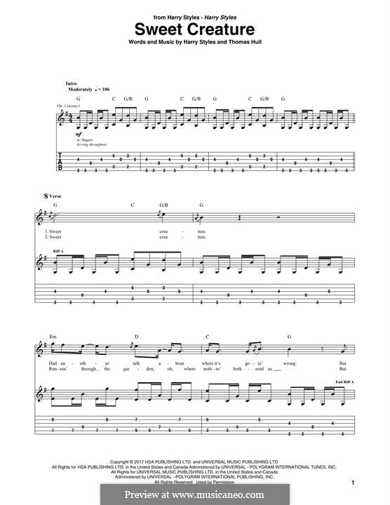 Sweet Creature: Para guitarra com guia by Tom Hull, Harry Styles