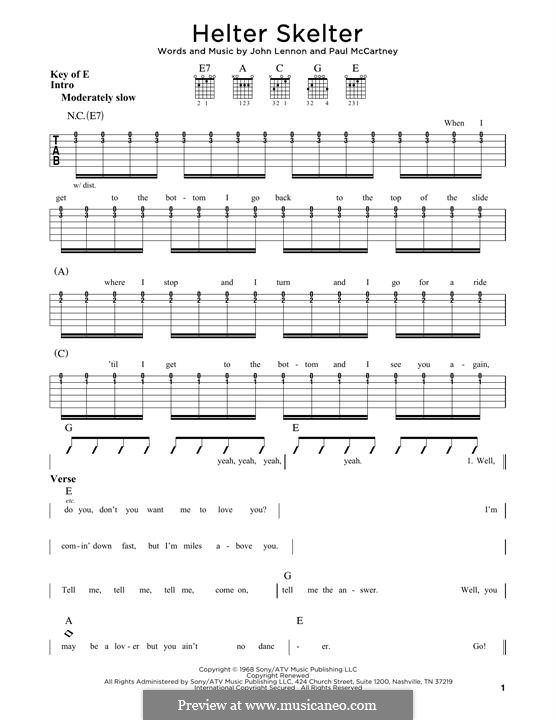 Helter Skelter (The Beatles): Para Guitarra by John Lennon, Paul McCartney