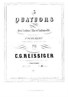 Two String Quartets, Op.211: Quartet No.1 in G Major – parts by Carl Gottlieb Reissiger